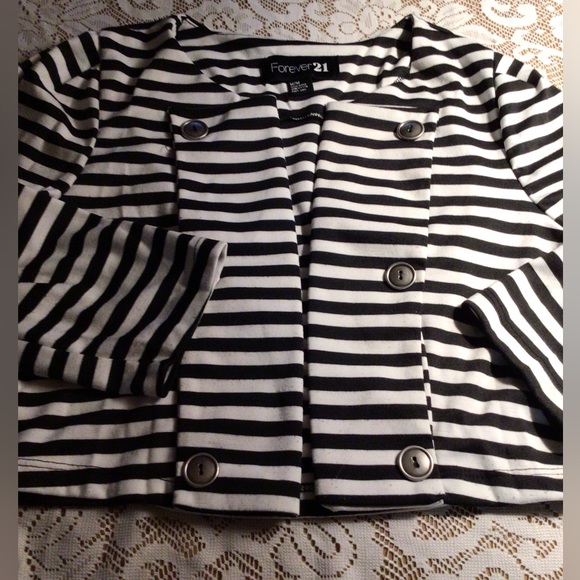 FOREVER 21 STRIPE JACKET - Picture 7 of 15